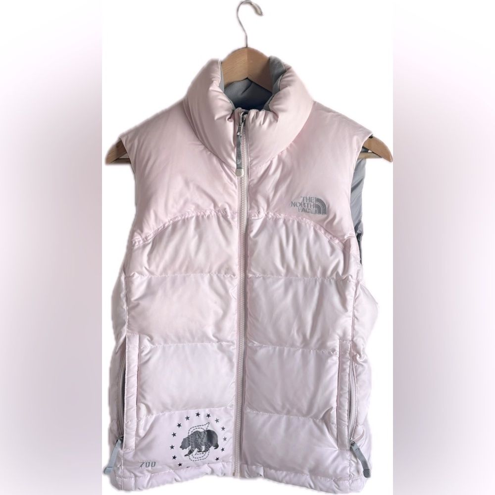 THE NORTH FACE Light Pink 700 Fill Down Quilted Vest